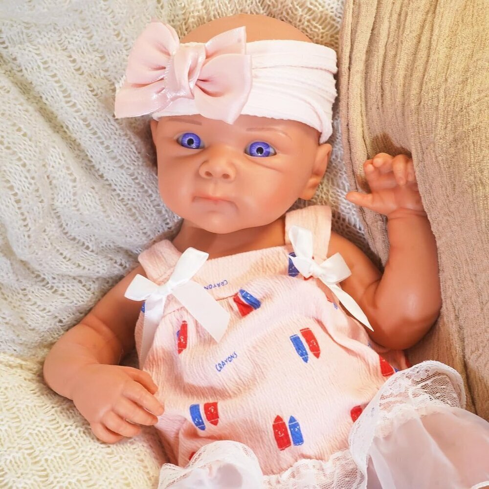 19.69 in Full Silicone Reborn Baby Doll Newborn Dolls Angelic Face Toddler Doll